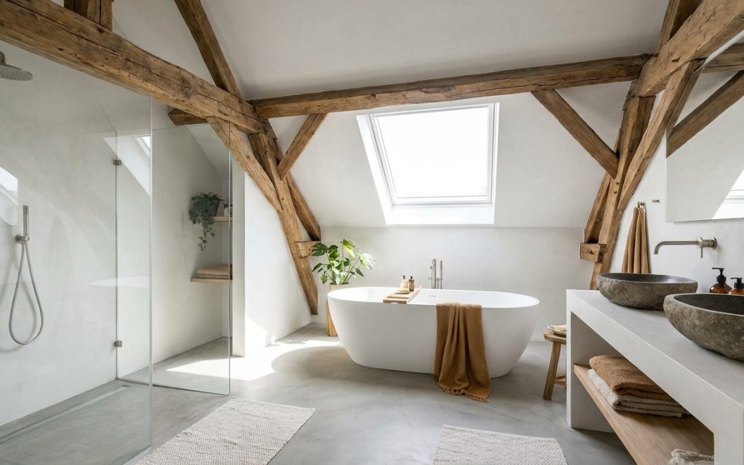 Salle de bain sous pente | Guide des contraintes & solutions